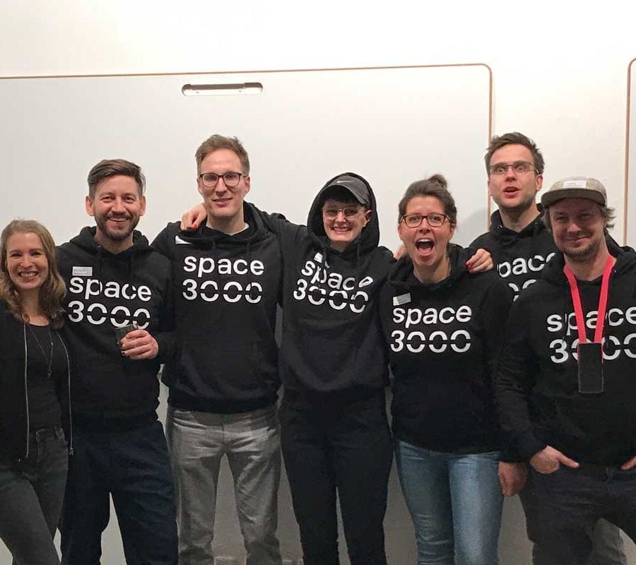 Das Team von space3000 nach dem Launchevent