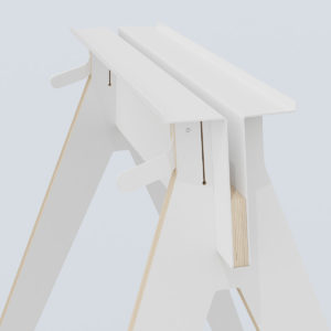 Das Gestell unseres Whiteboards für agiles Arbeiten in nahaufnahme